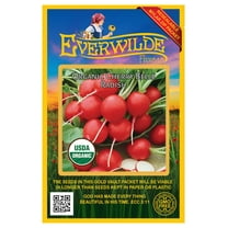 Everwilde Farms - 250 Organic Cherry Belle Radish Seeds - Gold Vault Jumbo Bulk Seed Packet