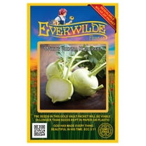 Everwilde Farms - 250 White Vienna Kohlrabi Seeds - Gold Vault Jumbo Bulk Seed Packet