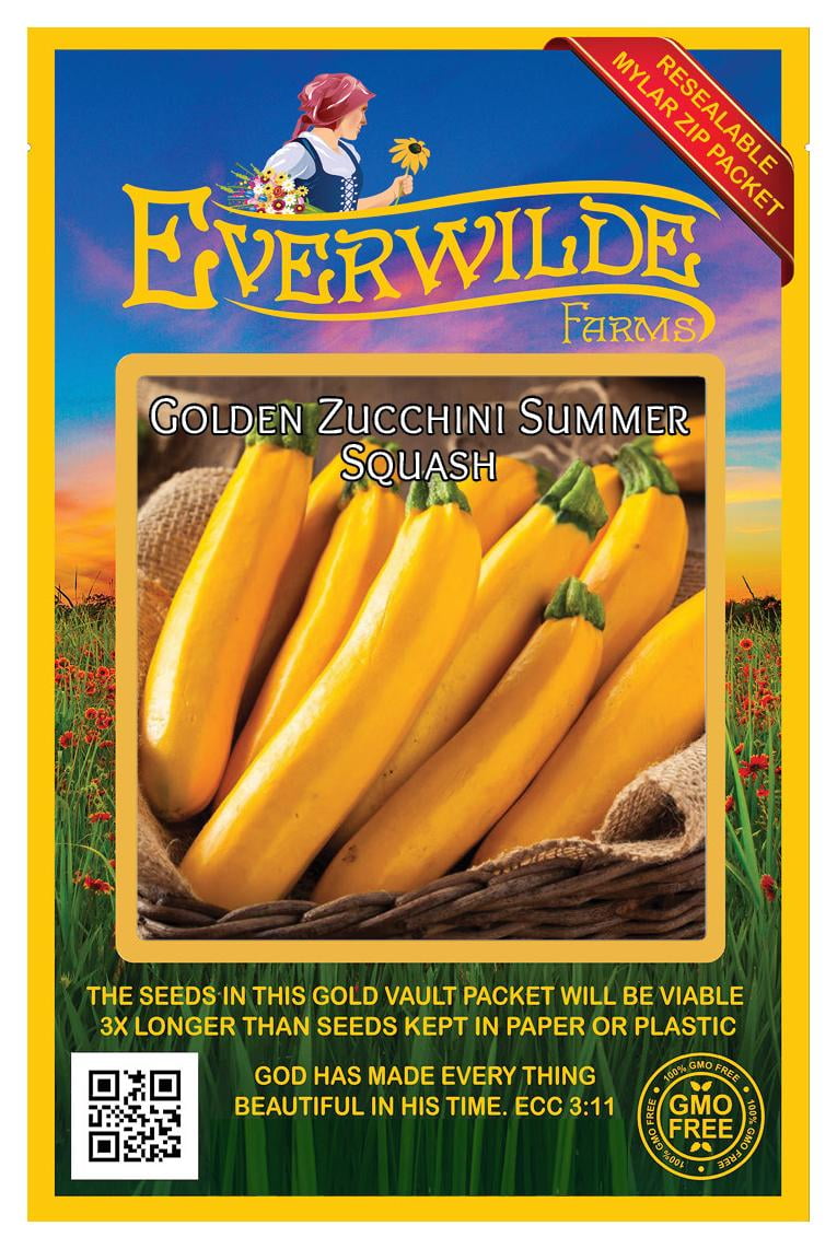 Everwilde Farms Golden Zucchini Summer Squash Seeds