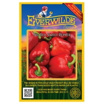 Everwilde Farms - 50 Big Red Sweet Pepper Seeds - Gold Vault Seed Packet