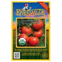 Everwilde Farms - 50 Organic Beefsteak Heirloom Tomato Seeds - Gold Vault Jumbo Bulk Seed Packet
