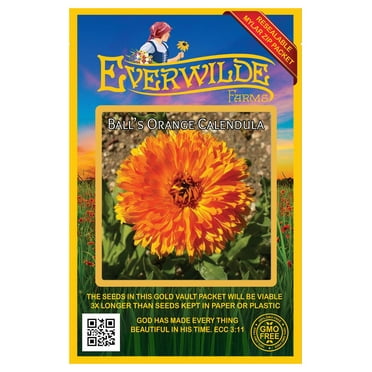 Everwilde Farms 500 Orange Calendula Flower Seed