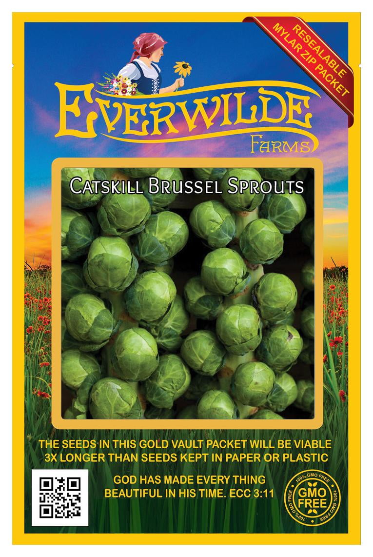 Everwilde Farms 500 Catskill Brussels Sprouts Seeds Gold Vault