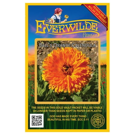 Everwilde Farms 500 Orange Calendula Flower Seed