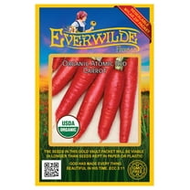 Everwilde Farms - 500 Organic Atomic Red Carrot Seeds - Gold Vault Jumbo Bulk Seed Packet