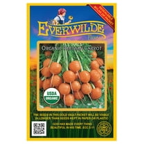 Everwilde Farms - 500 Organic Parisian Carrot Seeds - Gold Vault Jumbo Bulk Seed Packet
