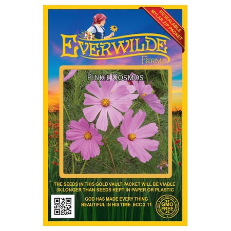 Everwilde Farms - 500 Pinkie Cosmos Garden Flower Seeds - Gold Vault Jumbo Bulk Seed Packet