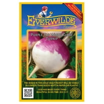 Everwilde Farms - 500 Purple Top White Globe Turnip Seeds - Gold Vault Jumbo Bulk Seed Packet