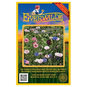 Everwilde Farms 500 Mixed Cosmos Flower Seeds, Resealable Mylar ...