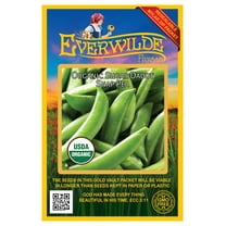 Everwilde Farms - 75 Organic Sugar Daddy Snap Pea Seeds - Gold Vault Jumbo Bulk Seed Packet