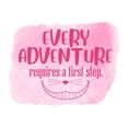 thumbnail image 1 of Every Adventure Requires First Step Cheshire Cat Wall Quote Watercolor Design Wall Art Sticker Designs Vinyl Stickers For Home House Walls Rooms Windows Bedroom Decoration Size (26x26 inch), 1 of 3