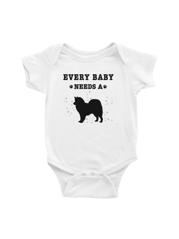 Every Baby Needs A American Eskimo Dog Funny Baby Jumpsuits For Boy Girl 0-3 Months