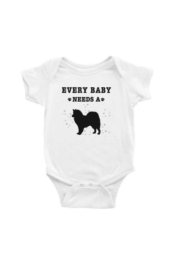 Every Baby Needs A American Eskimo Dog Funny Baby Jumpsuits For Boy Girl 0-3 Months