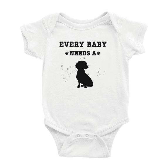 Every Baby Needs A Bassador Dog Funny Baby Romper For Boy Girl 0-3 Months