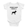 thumbnail image 1 of Every Baby Needs A Boston Terrier Dog Cute Baby Romper For Boy Girl 0-3 Months, 1 of 5