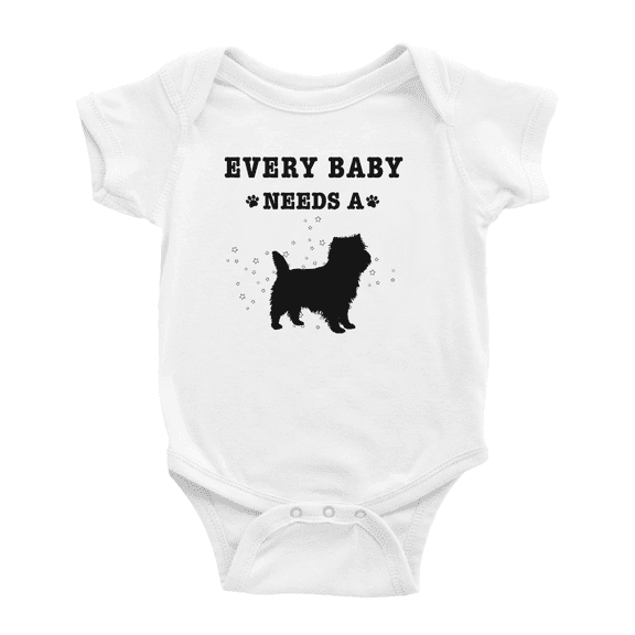 Every Baby Needs A Cairn Terrier Dog Funny Baby Jumpsuits For Boy Girl 0-3 Months