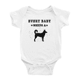 thumbnail image 1 of Every Baby Needs A Canaan Dog Funny Baby Romper For Boy Girl 0-3 Months, 1 of 5
