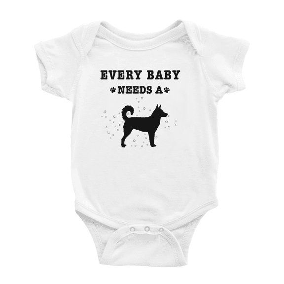 Every Baby Needs A Canaan Dog Funny Baby Romper For Boy Girl 0-3 Months