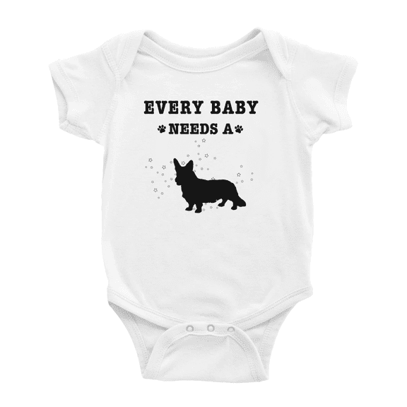 Every Baby Needs A Cardigan Welsh Corgi Dog Funny Baby Bodysuit For Boy Girl 0-3 Months