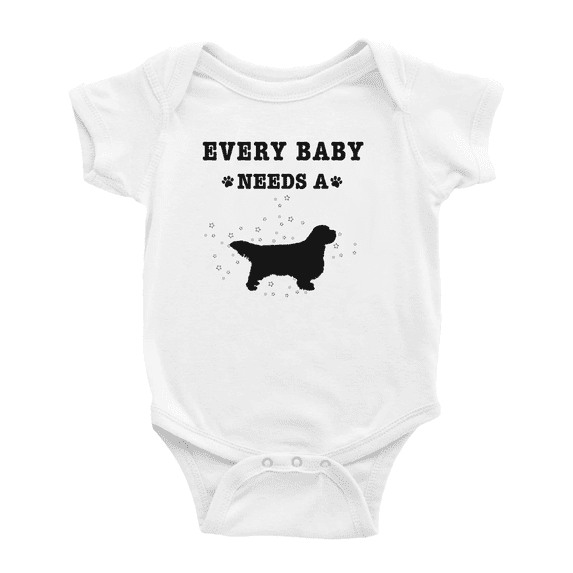 Every Baby Needs A Clumber Spaniel Dog Funny Baby Jumpsuits For Boy Girl 0-3 Months