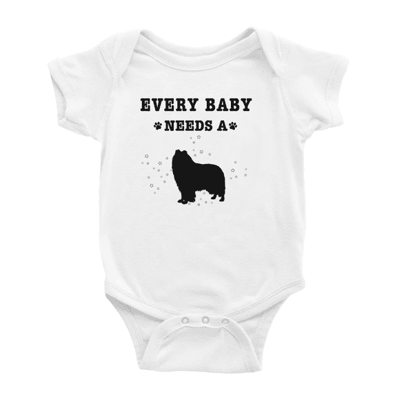 Every Baby Needs A Collie Dog Cute Baby Romper For Boy Girl 0-3 Months