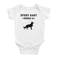 thumbnail image 1 of Every Baby Needs A German Shepherd Dog Funny Baby Jumpsuits, 1 of 5