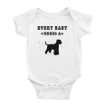 thumbnail image 1 of Every Baby Needs A Giant Schnauzer Dog Funny Baby Bodysuit For Boy Girl 0-3 Months, 1 of 5