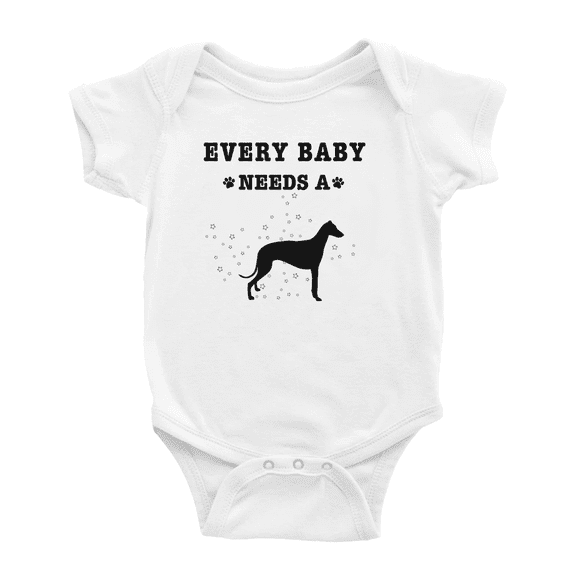 Every Baby Needs A Greyhound Dog Cute Baby Bodysuit For Boy Girl 0-3 Months