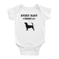 thumbnail image 1 of Every Baby Needs A Jack Russell Terrier Dog Funny Baby Bodysuit For Boy Girl 0-3 Months, 1 of 5