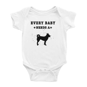 Every Baby Needs A Norwegian Buhund Dog Funny Baby Jumpsuits For Boy Girl 0-3 Months