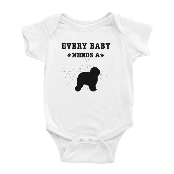 Every Baby Needs A Old English Sheepdog Dog Funny Baby Romper For Boy Girl 0-3 Months