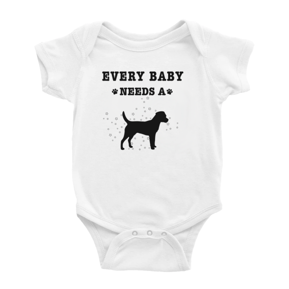 Every Baby Needs A Patterdale Terrier Dog Funny Baby Bodysuit For Boy Girl 0-3 Months