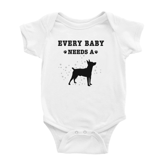Every Baby Needs A Toy Fox Terrier Dog Cute Baby Jumpsuits For Boy Girl 0-3 Months