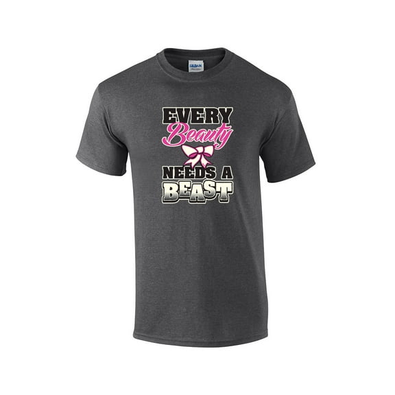 Every Beauty Needs A Beast Workout Short Sleeve T-shirt-heathergray-6xl