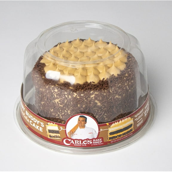 Carlo's Bakery Buddy's Choc Cake 6" Salted Caramel Buttercream Icing, Box, Regular, 3lb 6oz, 1 Count