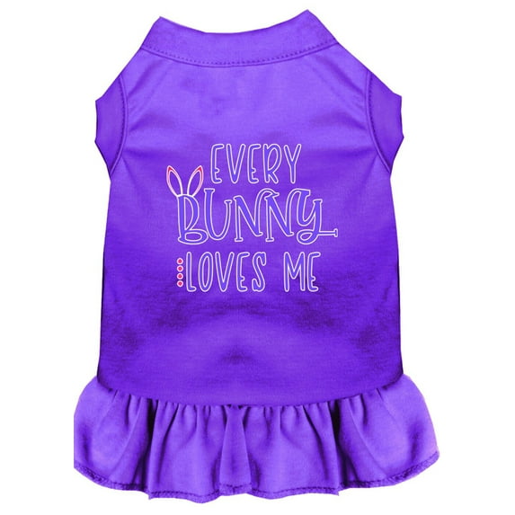 Pet Dog Cat Dress Screen Printed, "Every Bunny Loves Me"