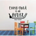 thumbnail image 1 of Every Child Is An Artist - Pablo Picasso Quote Inspirational Quote Vinyl Wall Art Wall Sticker Wall Decal Decoration For Home Room Kids Room Nursery Room Girls Boys Décor Design Size (40x40 inch), 1 of 3
