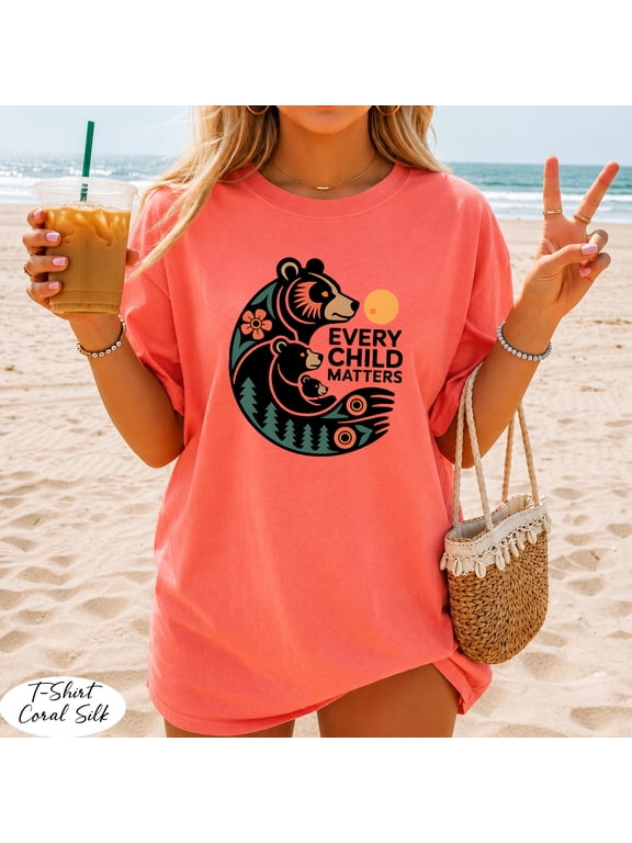 Every Child Matters Bear T-Shirt, Orange Day Awareness Shirt, Indigenous Unisex Tee