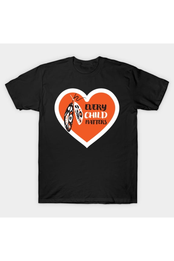 Every Child Topics Funny Orange Day Heart Logo Retro Indigenous G3717 T-Shirt, for men and women, Up to Size 5XL