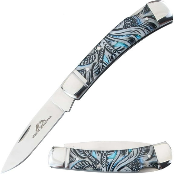 Every Day Carry Lock-Back Manual Folding Outdoor Hunting Camping Knife (Mix Color 1)