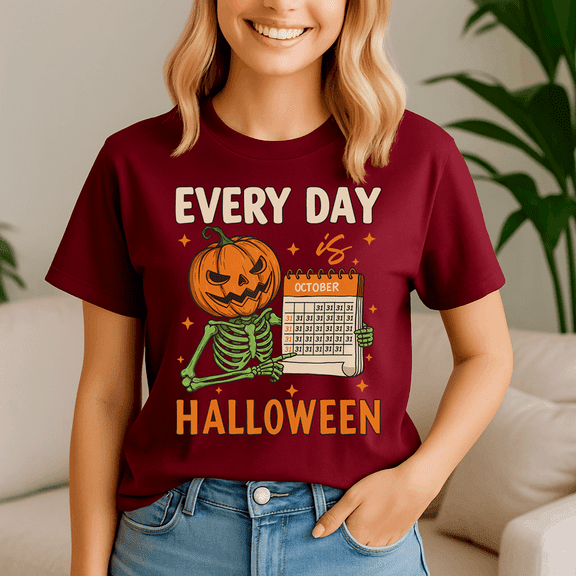 Every Day Is Halloween Shirt, Spooky Season Tee, Happy Halloween Shirt , Ghost Pumpkin Tshirt, Funny Holiday Gift,Horror Witchy