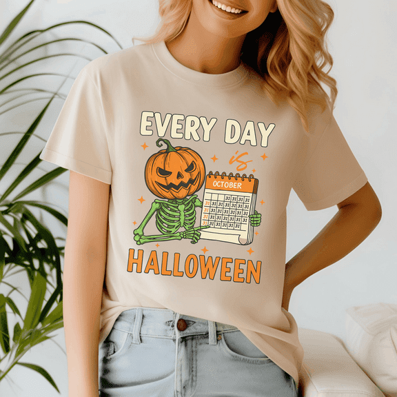Every Day Is Halloween Shirt, Spooky Season Tee, Happy Halloween Shirt , Ghost Pumpkin Tshirt, Funny Holiday Gift,Horror Witchy