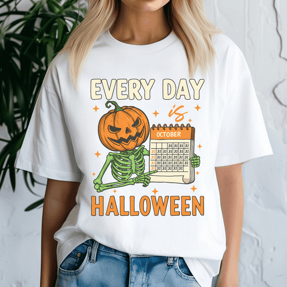 Every Day Is Halloween Shirt, Spooky Season Tee, Happy Halloween Shirt , Ghost Pumpkin Tshirt, Funny Holiday Gift,Horror Witchy