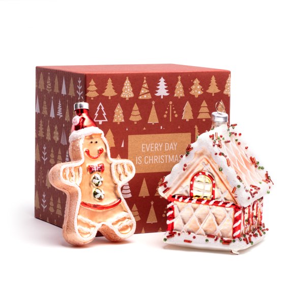 Every Day is Christmas Glass Blown Ornaments 2021 Cute Hand Made Figurines Tree Decoration, Rocket Santa