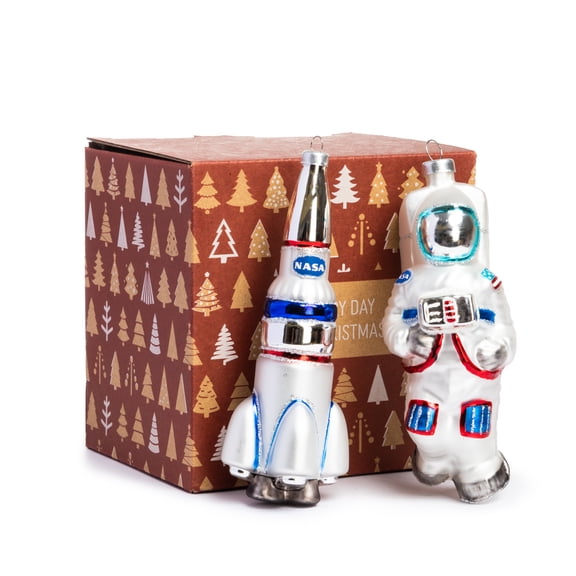 Every Day is Christmas Glass Blown Ornaments 2021 Cute Hand Made Figurines Tree Decoration, Ski Santa