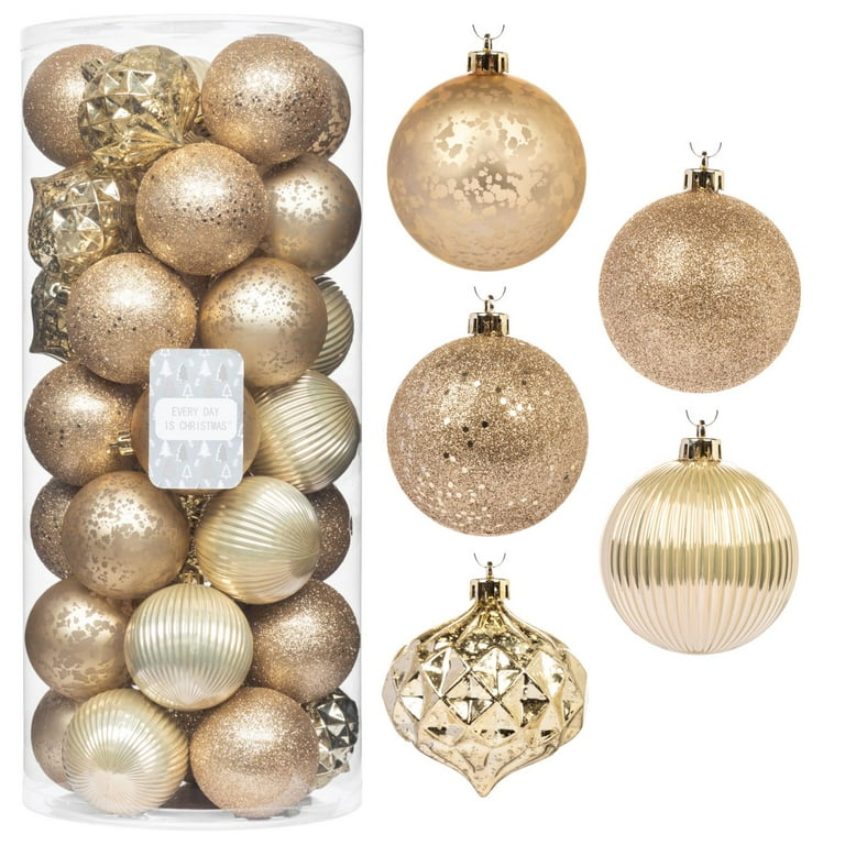 Silver and Gold Christmas Ornament Set