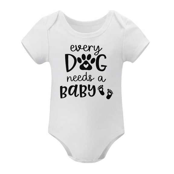 Every Dog Needs A Baby - Baby Clothes - Funny Newborn Bodysuit Outfits for Boys And Girls White-style-1 12months
