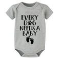 thumbnail image 1 of Every Dog Needs A Baby Baby Romper Girl Short Sleeve Home from Hospital Baby Girl Outfit White Unisex Onsies0-3 Months, 1 of 2