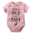 thumbnail image 1 of Every Dog Needs A Baby Newborn Romper Boy Short Sleeve Neutral Baby Outfit White Infant Onsies0-3 Months for Boys, 1 of 2