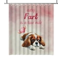 thumbnail image 1 of Every Fart is Love Note Cavalier King Charles Spaniel Guilty Face Valentine's Shower Curtain Dog Lover Gifts Waterproof Bathroom Bathtub Curtain - 01016, 1 of 5